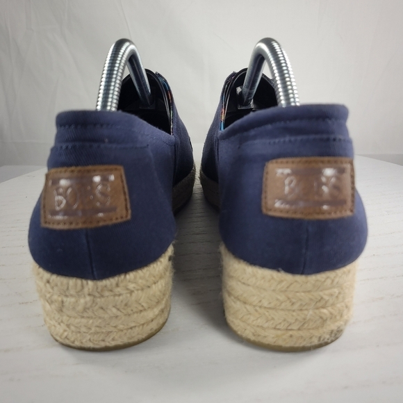 Bob's From Skechers Canvas Memory Foam Navy Blue Slip On Women's Shoes Size 11 - Picture 4 of 13
